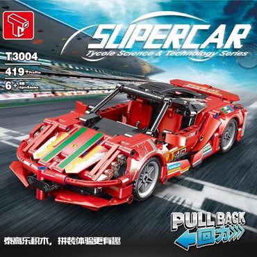 High-Tech pull back Sport Racing Car Building Blocks SUPERCAR Bricks Toys Kid