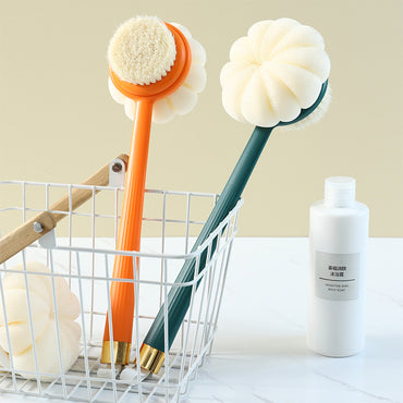 2 In 1 Double-Sided Bath Brush  Shower Body Brush with Bristles and Loofah