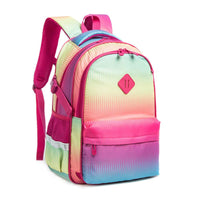 (NET) Rainbow Children's Backpack Insulated Lunch Box Light Pencil Holder Set Of 3 Pcs