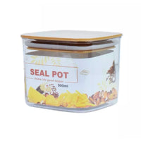 Acrylic Seal Pot Food Storage with Plastic Lid - 500ml