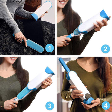 (Net) Pet Fur Remover Double sided cleaning brush for dogs and cats, soft brush to remove your pets hair