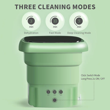 Folding Portable Washing Machine with Bucket Dryer Mini Underwear Washer Barrel Cleaning Socks Baby Clothes Outdoor Travel Home