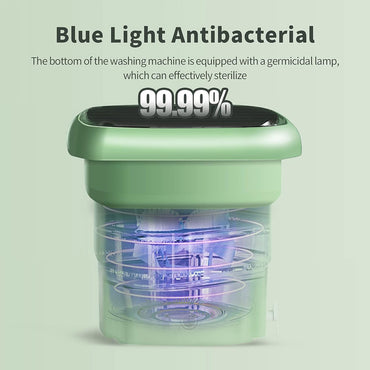 Folding Portable Washing Machine with Bucket Dryer Mini Underwear Washer Barrel Cleaning Socks Baby Clothes Outdoor Travel Home