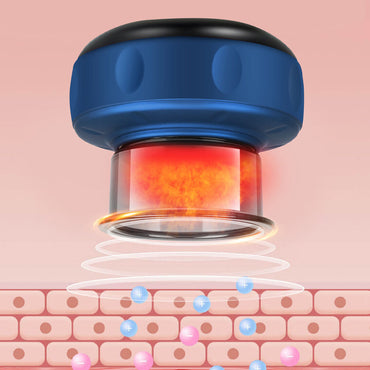 (Net) Vacuum cupping massager electric vacuum supply USB charging red temperature control vacuum cupping cup