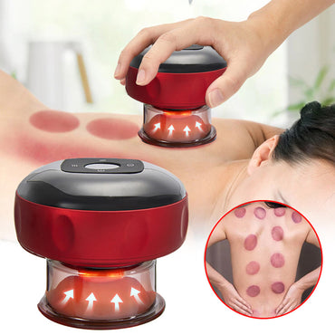 (Net) Vacuum cupping massager electric vacuum supply USB charging red temperature control vacuum cupping cup