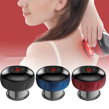 (Net) Vacuum cupping massager electric vacuum supply USB charging red temperature control vacuum cupping cup