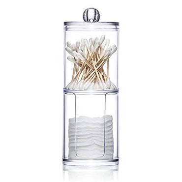 Acrylic Cotton Pad Holder Dispenser Clear Makeup Organizer Cotton Swab Holder Container Cosmetic Storage