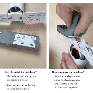 Portable Mini Mop Self-Squeeze Mini Mop for Small Spaces Wet and Dry Desktop Cleaning Mini Mop / 86577 / KN-312