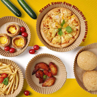 50 Sheets Disposable Air Fryer Paper Round Non-Stick Baking Paper Baking Paper