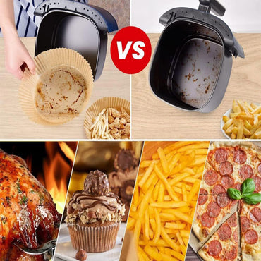 50 Sheets Disposable Air Fryer Paper Round Non-Stick Baking Paper Baking Paper