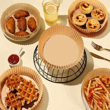 50 Sheets Disposable Air Fryer Paper Round Non-Stick Baking Paper Baking Paper