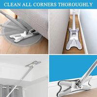 Microfiber X Shape Mop for Floor Cleaning Dust Mop with Self Wringing and Removable Washable Pad