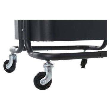 **NET** 3-Tier Metal Rolling Utility Cart with HandleMakeup Cart with Wheels Mobile Storage Serving Organizer for Kitchen Office Bar Salon - Black