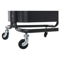 **NET** 3-Tier Metal Rolling Utility Cart with HandleMakeup Cart with Wheels Mobile Storage Serving Organizer for Kitchen Office Bar Salon - Black