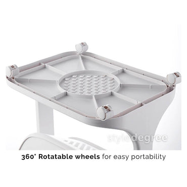 (Net) 5 Layers Kitchen Vegetable Shelf Landing  Fruit Basket Seasoning Toy Storage  With Wheels