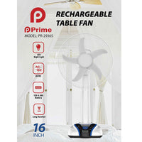 **NET**Prime Rechargeable 2936S 16 Inch Table Fan / PR-29365S