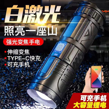 (Net) Ultra-Bright Zoom Flashlight with Dual Light Source / 0037