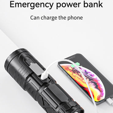 (Net) Ultra-Bright Zoom Flashlight with Dual Light Source / 0037