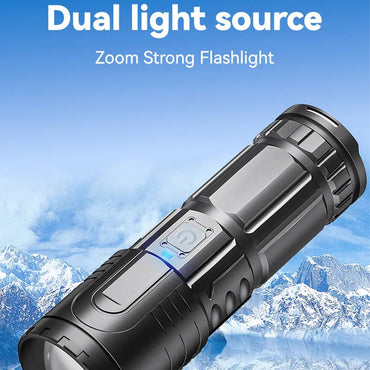 (Net) Ultra-Bright Zoom Flashlight with Dual Light Source / 0037