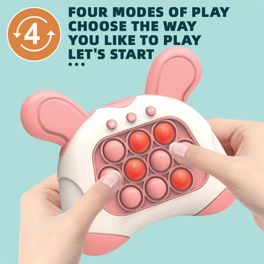 Upgraded Quick Push Game Console Series Toys for Kids Push Bubble and Pop Light Fidget Anti Stress Relief Sensory Toys for Adults / C-201