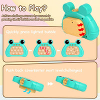 Frog Shaped Pop Push Bubble Fidget Game Machine Toy Creative Whack-a-mole Game Machine Toys for Kids / C-578