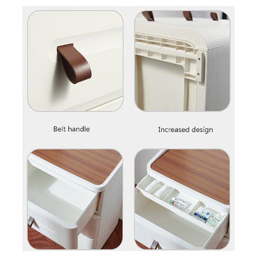 (Net) 4 Drawer Storage Cabinets Japanese Style Bedside Table Plastic Simple Multifunctional Storage Cabinets / 3804