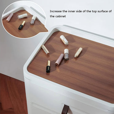 (Net) 4 Drawer Storage Cabinets Japanese Style Bedside Table Plastic Simple Multifunctional Storage Cabinets / 3804