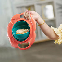 360 Degrees Rotate Baby Bowl Universal Bowl Children Balance Umbrella Bowl Spill-Proof Bowl Tableware Practical Design