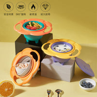 360 Degrees Rotate Baby Bowl Universal Bowl Children Balance Umbrella Bowl Spill-Proof Bowl Tableware Practical Design