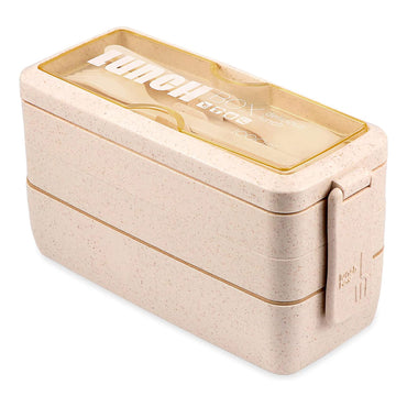 Bento Box Lunch 900ml Box3-in-1 Compartment Bento Lunch Box for Kids and Adults Microwave and Dishwasher Safe