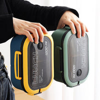 Adult Lunch Box 1200ML Double Layer Lunch Box with Spoon & Fork High Capacity Food Containers