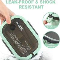 Adult Lunch Box 1200ML Double Layer Lunch Box with Spoon & Fork High Capacity Food Containers