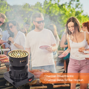 (Net) Portable Hot Plate Heater Cooking Coffee Shisha Hookah Burner Electric Stove Outdoor Camp for Outdoor Party Decoration