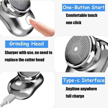 (net) Pocket Portable Electric Shave Mini USB Shaver IPX7 Waterproof Painless Shaver
