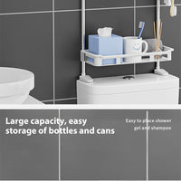 Shelf Above The Toilet Tank Bathroom Organizer Punch-free Storage Rack Bathroom Shelf Shampoo Tray Stand Bathroom Accessories / 5857
