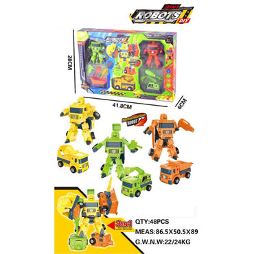 New Cool Plastic Intelligent Transformers 3in1 Robot Car Toys