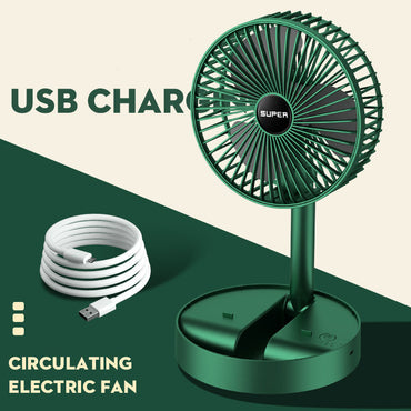 Mini Portable Fan USB  Folding Fan Telescopic Desktop Table Cooling Fan for Office