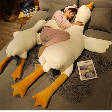 Nice Goose Stuffed Animal Pillow Toy, Cute Giant White Goose Stuffed Animal Duck Plush Pillow,Super Soft Hugging Pillow - 110CM / MEDIUM