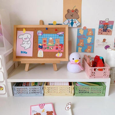 Collapsible Pastel Storage Crates