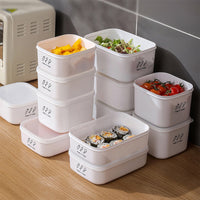 Multi-Purpose 900ml Stackable Food Storage Box with Lid Large Capacity Fresh Food Preservation Case for Vegetables Fruits Kitchen Gadget