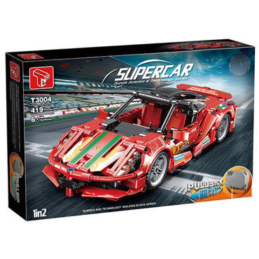High-Tech pull back Sport Racing Car Building Blocks SUPERCAR Bricks Toys Kid