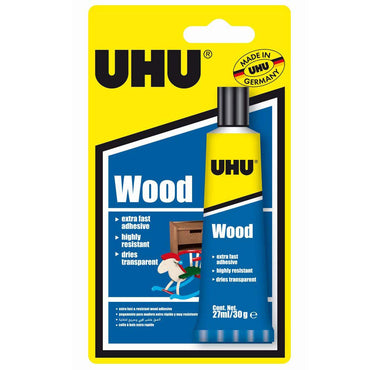 (NET)UHU Glue Wood      H/Hold      27ml BL