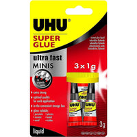(NET)UHU Superglue Set            3x 1gr BL