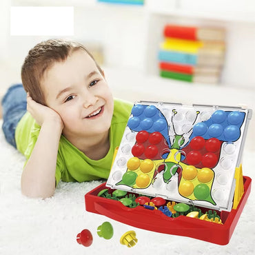 3D Diy Butterfly Color Matching Mosaic Pegboard Puzzle Game