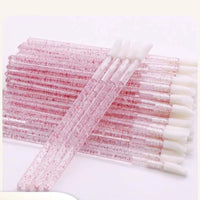 (NET)Disposable lip brush, lipstick, gloss wands, applicator, eye shadow, gloss, makeup 50pc