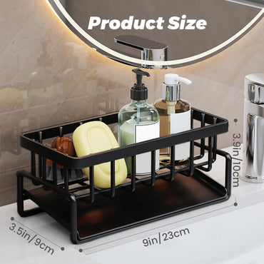 Multifunctional Stainless Steel Kitchen Drain Rack Sponge Organizer