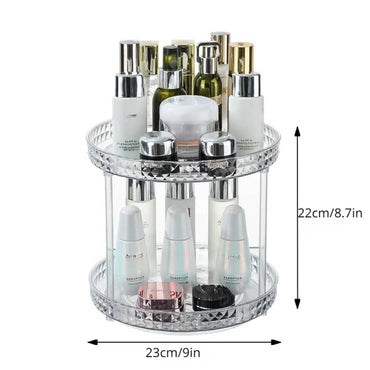 (net) Cosmetics Rotary Storage Shelf Box 2 Layers