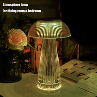 (Net) Crystal Mushroom Lamp Table Lamp USB