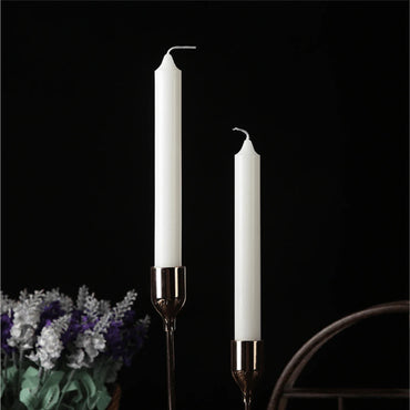 (NET) Set of 4 White Candles 25cm (4pcs)