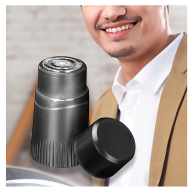 (net) Men Electric Shaver USB Rechargeable Low Noise Facial Beard Trimmer Home Car Use